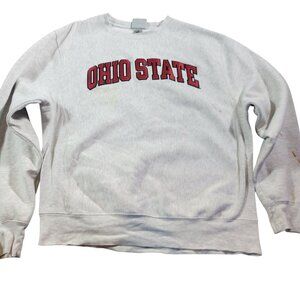 Ohio State Buckeyes Sweatshirt Mens Large Gray Spellout Retro J American READ*